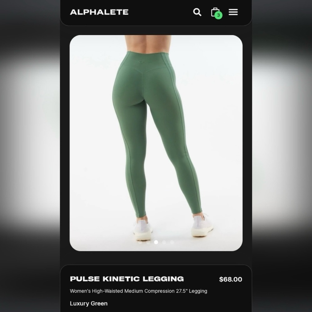 Green alphalete leggings